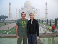 Us in front of Taj